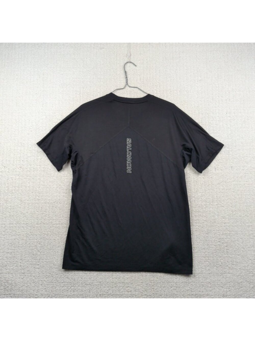 Salomon Shirt Black Short Sleeve Athletic Running Tee Men Sz M Gym Gorpcore Hike